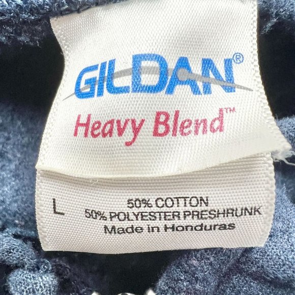 Gildan Heavy Blend Sweatshirt Jacket Large Navy Hoodie Deep Creek Maryland - Picture 5 of 8